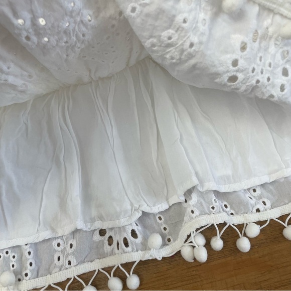 Willow & Clay women’s size large Pom Pom & Ruffles Low Back Tank Top feminine - Picture 7 of 10